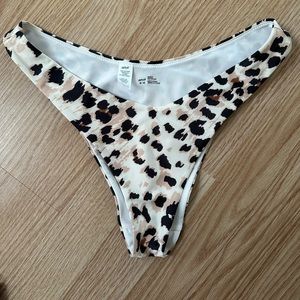 AERIE Leopard Super Hit Cut Cheekiest Bikini Bottom
